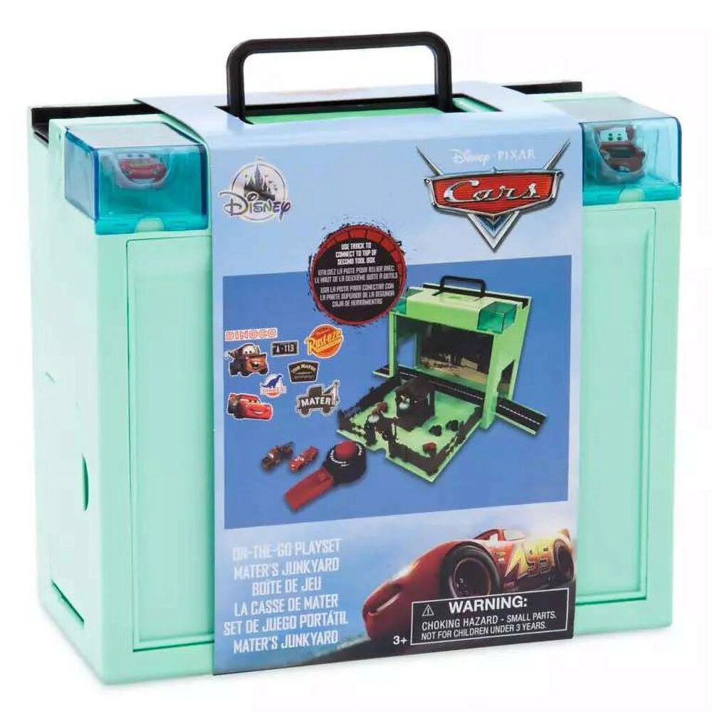Disney Parks Maters Junkyard On-The-Go Play Set Cars new A1A2 - Picture 3 of 3